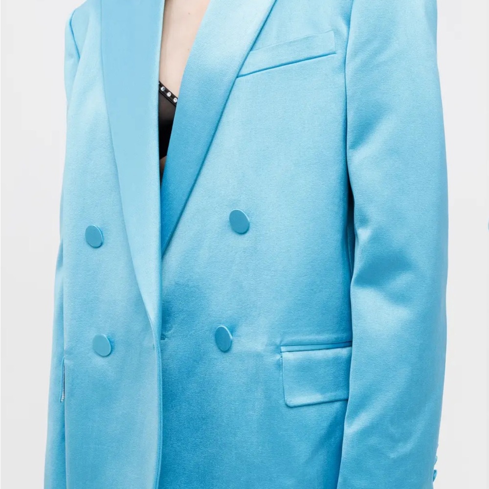 Silk Double-Breasted Blazer